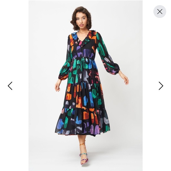 NWT Fresha London Ivy Abstract Dress SZ XL - Picture 1 of 6